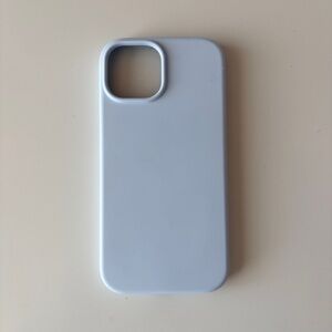 Silicone iPhone 15 Phone Case, Baby Blue